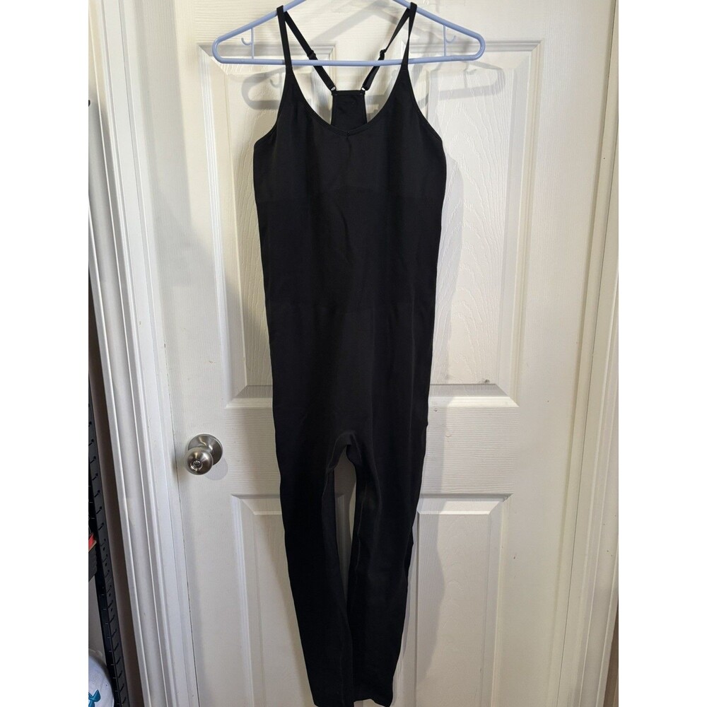 Victorias Secret Pink Active Seamless Workout One Piece Black Jumpsuit Medium